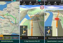 NAVIGON Europe – mobilna GPS navigacija NAVIGON Europe sučelje