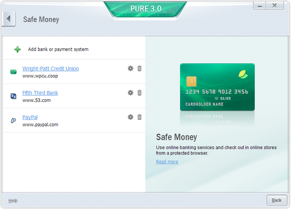 Kaspersky PURE 3.0 - Safe Money
