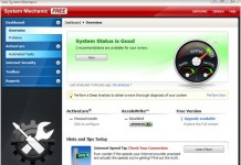 System Mechanic Free 12 System Mechanic Start zaslon
