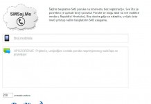 Smsaj.Me – Servis za besplatno slanje SMS poruka smsaj.me web sucelje