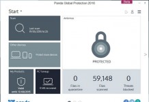 Panda Global Protection 2016 beta Panda Global Protection 2016 sučelje