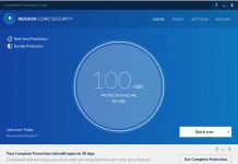 Reason Core Security program za uklanjanje malwarea Reason Core Security početni prozor