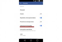 Facebook za Android omogućio prijenos HD fotografija Facebook za Android slika zaslona