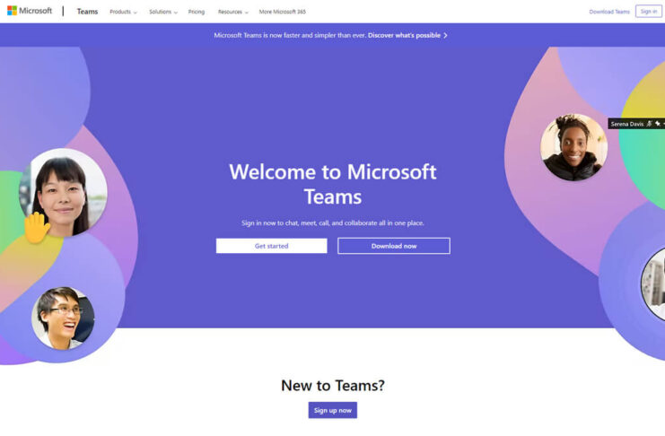 Microsoft teams početni zaslon